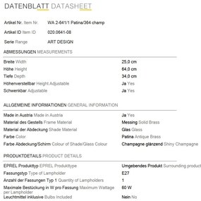 Aplica de perete realizata manual design rustic ARTDESIGN, patina/ champagne