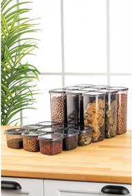 Set cutii de depozitare (18 piese), Hermia, Culoare: Antracit