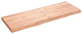vidaXL Raft de perete maro deschis 140x50x(2-6) cm lemn stejar tratat