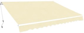Copertina pliabila cu actionare manuala, 400 cm, crem
