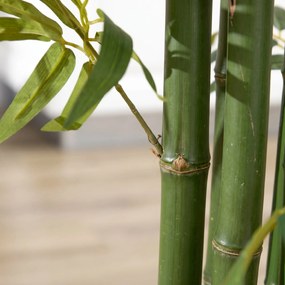HOMCOM Plantă Artificială de Bambus, 180 cm, Realistă, cu Ghiveci Decorativ pentru Living și Dormitor, Verde | Aosom Romania