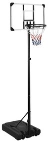 vidaXL Suport coș de baschet, transparent, 235-305 cm, policarbonat