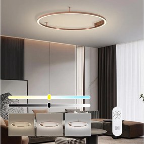 Immax NEO 07326-80C-LED Corp de iluminat de tavan dimabil FINO LED/55W/230V 80 cm Tuya aur roz + telecomandă