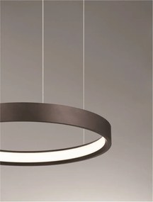 Lustra LED circulara PERRINE 40cm, maro