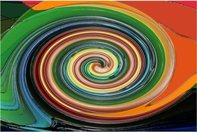 Tablou abstract - spirala colorata (90x60 cm)