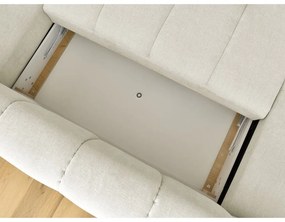 Colțar bej extensibil/cu spațiu de depozitare (cu colț pe partea dreaptă/în formă de "U") Fuji – Bobochic Paris