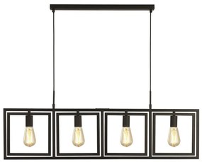 Lustra design industrial cu 4 surse de lumina Plaza