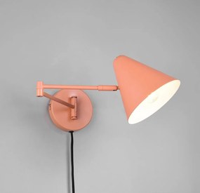 Aplică de perete portocalie cu structură flexibilă cu alimentare la priză ø 15 cm Cosima – Trio