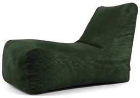 Fotoliu bean bag verde cu tapițerie din catifea reiată Lounge – SLOWDOWN