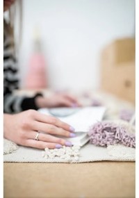 Covor gri deschis/crem lavabil/țesut manual din bumbac 170x240 cm Air Natural – Lorena Canals