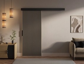 Ușă glisantă Perion – 86x1.6x205 cm – Cașmir / Negru