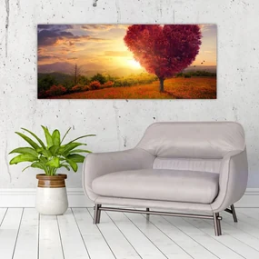 Tablou cu copaci în forma de inimă (120x50 cm), în 40 de alte dimensiuni noi