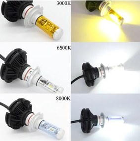 Becuri Led Auto H7 100W 12000LM 6500K 3000K 8000K
