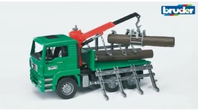 Vehicule forestiere Bruder 2769 MAN TGA Camion delemne cu braț de încărcare și 3 bușteni