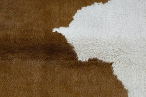 Covor Artificial Cowhide, Vaca G5069-2 alb maro din piele