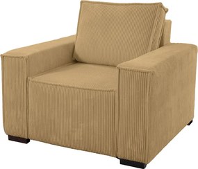 Fotoliu cu taburet SMART SET, mustar