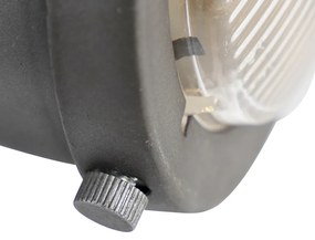 Spotlight industrial din oțel cu lemn inclinabil cu 4 lumini - Emado