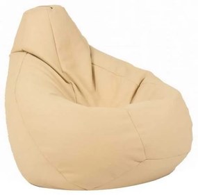 Fotoliu Nirvana Hobbit Pufrelax, Material Piele ecologica - Nude
