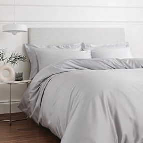 Lenjerie de pat din bumbac satinat Bianca Classic, 200 x 200 cm, gri