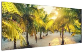Tablou - Femeie între palmieri (120x50 cm)