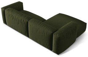 Colțar modular verde (cu colț pe partea stângă ) Martina – Micadoni Home