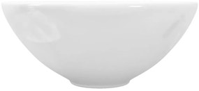 Chiuveta ceramica pentru baie, rotunda, alb Alb