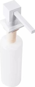 Dozator detergent Rea Square 330 ml finisaj alb mat