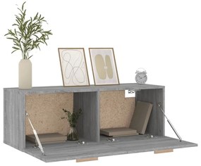Dulap de perete, gri sonoma, 100x36,5x35 cm, lemn prelucrat sonoma gri, 1