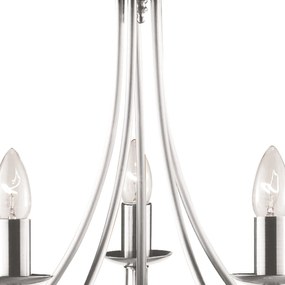 Candelabru traditional stil clasic Maypole argintiu 5L 6345-5SS SRT