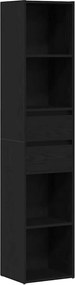 vidaXL Dulap pentru cărți Stejar Negru 36 x 30 x 171 cm Lemn compozit