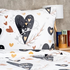 Lenjerie de pat din microflanel 4Home Romantic, 140 x 200 cm, 70 x 90 cm