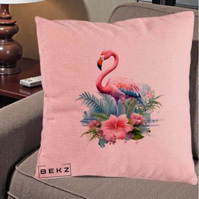 Perna Decorativa Raton in Halat Roz, 40x40 cm, Roz, Husa Detasabila, Perna Inclusa, BEKZ®