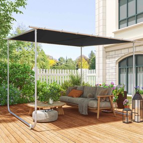 Outsunny Pergola Mobilă 3x3m cu Roți Copertină UV Saci de Nisip Gri | Aosom Romania