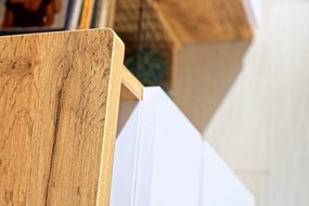Comodă Tip AR6 Alishia (alb + stejar wotan). 1040729