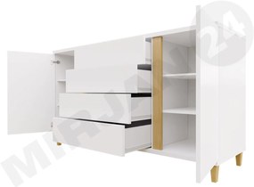 Comodă Aurelius 180 AR04 (Alb + Alb lucios). 1058419
