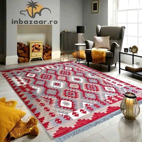 Covor rustic traditional 80x120 cm Gri