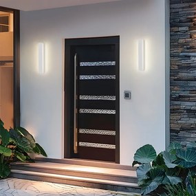 BRILAGI - Aplica LED de exterior LINEAR, 8W, 230V, 3000K, IP65, 30 cm, alb, CRI 90