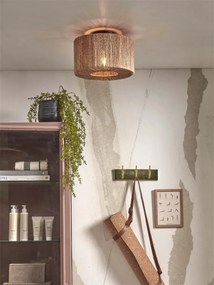 Plafoniera eco din iuta Iguazu S straight 30cm, natur