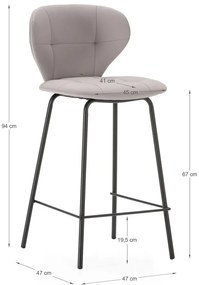 Scaune de bar bej 2 buc. (înălțime șezut 67 cm) Maura – Marckeric