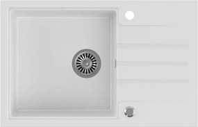 Chiuveta compozit incastrata Quadron Pop Peter 111 alb 78x50 cm