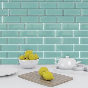 Green Sea Glossy 3D Sticker Tile - 6 placi 30x30 cm