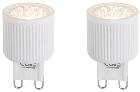 Set de 2 becuri LED G9 24mm, reglabile, 3W 300 lm 2700K