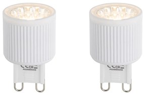 Set van 2 G9 20mm dimbare LED lampen 3W 300 lm 2700K