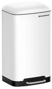 Coș de gunoi cu închidere lentă SLOW, 30L, alb SongmicsHome