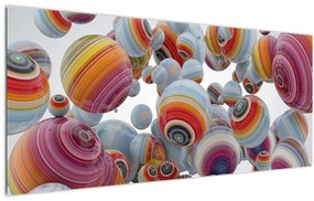 Tablou cu bile pictate (120x50 cm)