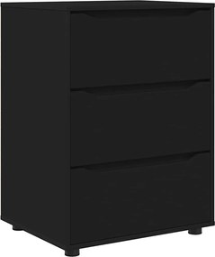 vidaXL Dulap de depozitare Negru 60 x 48 x 81 cm Lemn compozit