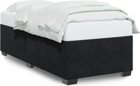 vidaXL Cadru de pat, negru, 90x190 cm, catifea