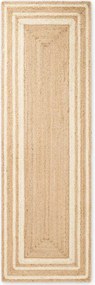 Covor tip traversă crem/în culoare naturală reversibil/țesut manual din iută 70x200 cm Jutta – Hanse Home