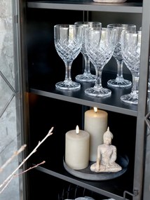 Vitrina din metal, cu aspect vintage, Antique Black