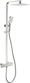 Set de duș NAESBY cu baterie termostatică, crom lucios